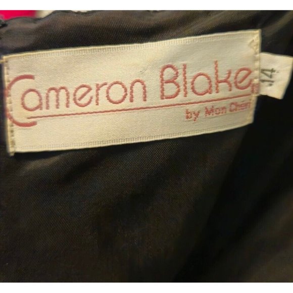 Cameron Blake Black Formal Evening Gown With Jacket Size 12/ 14 Beaded Dress - Picture 8 of 8